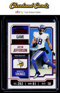 2023 Panini Contenders #67 Justin Jefferson Game Ticket Red
