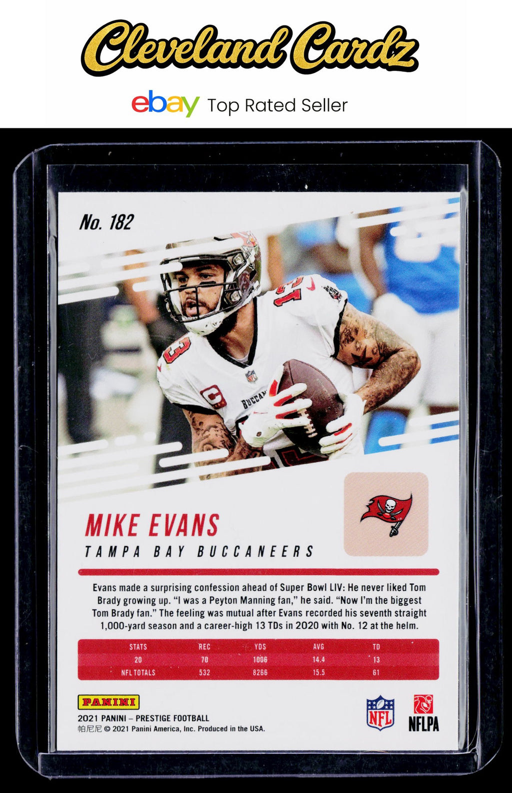 2021 Panini Prestige #182 Mike Evans Xtra Points Diamond