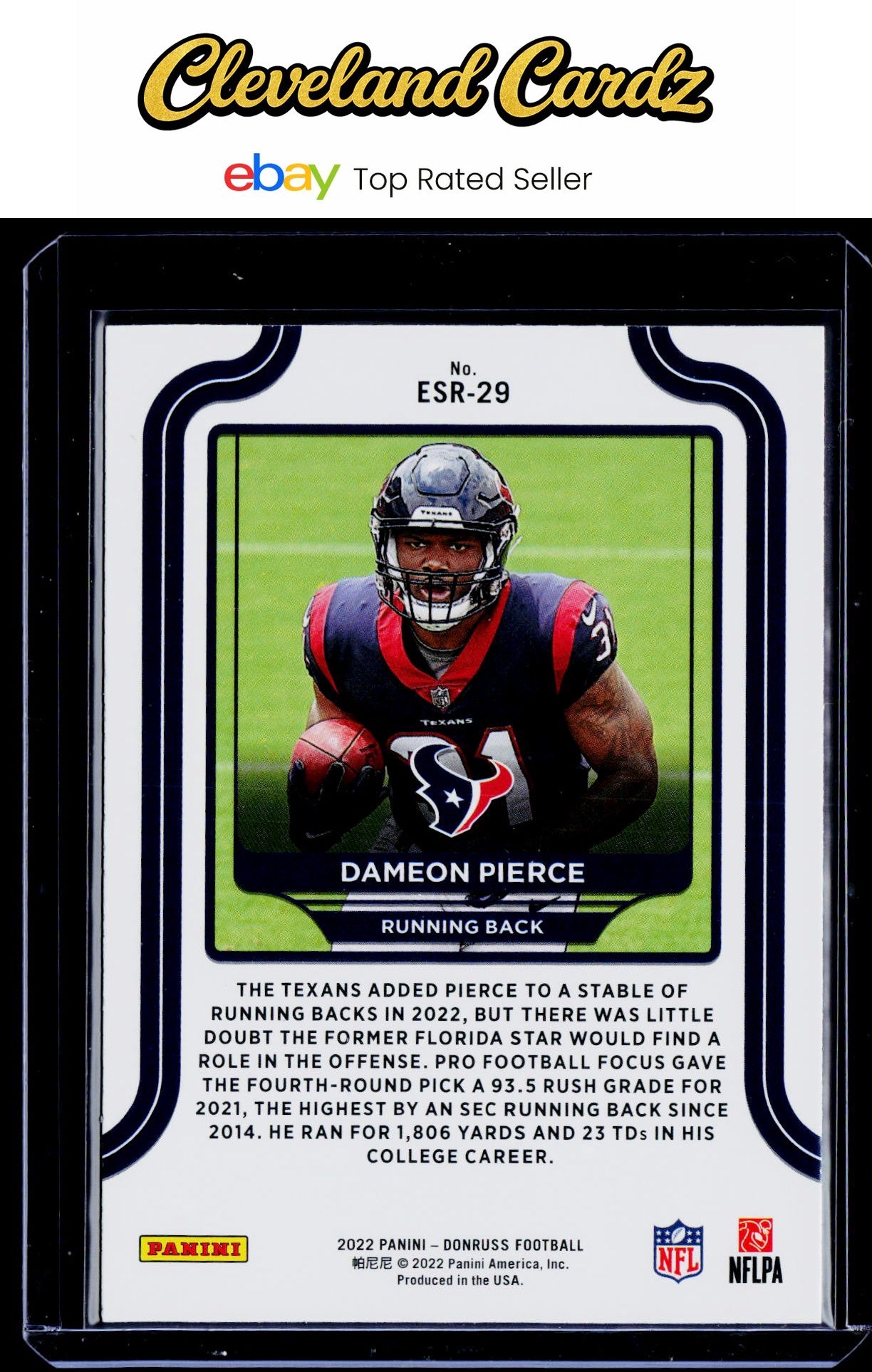 2022 Donruss #ESR-29 Dameon Pierce Elite Series Rookies