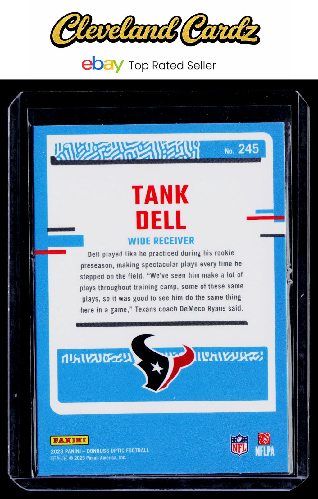 2023 Donruss Optic #245 Tank Dell Rated Rookie