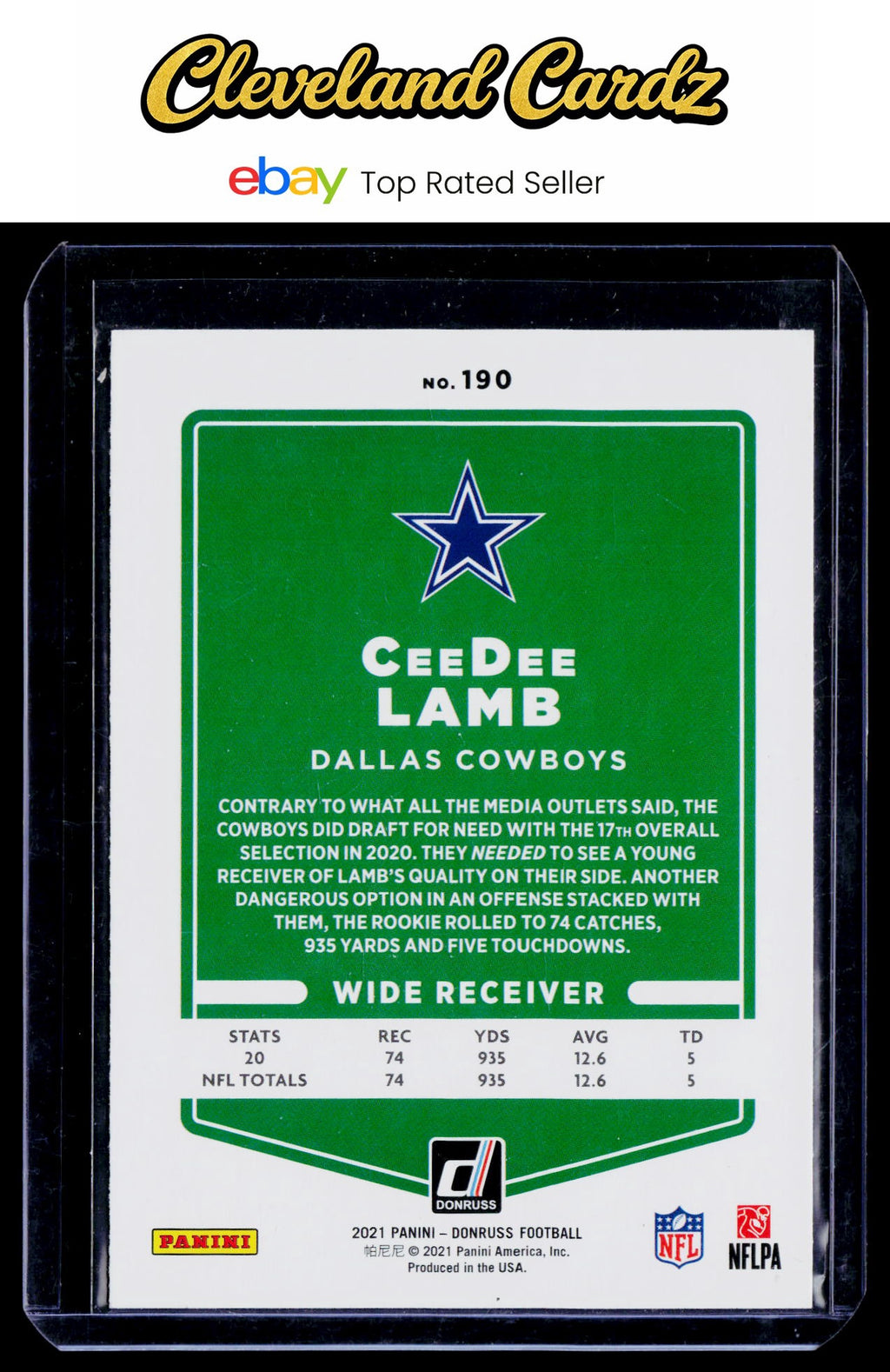 2021 Donruss #193 DeMarcus Lawrence Press Proof Blue
