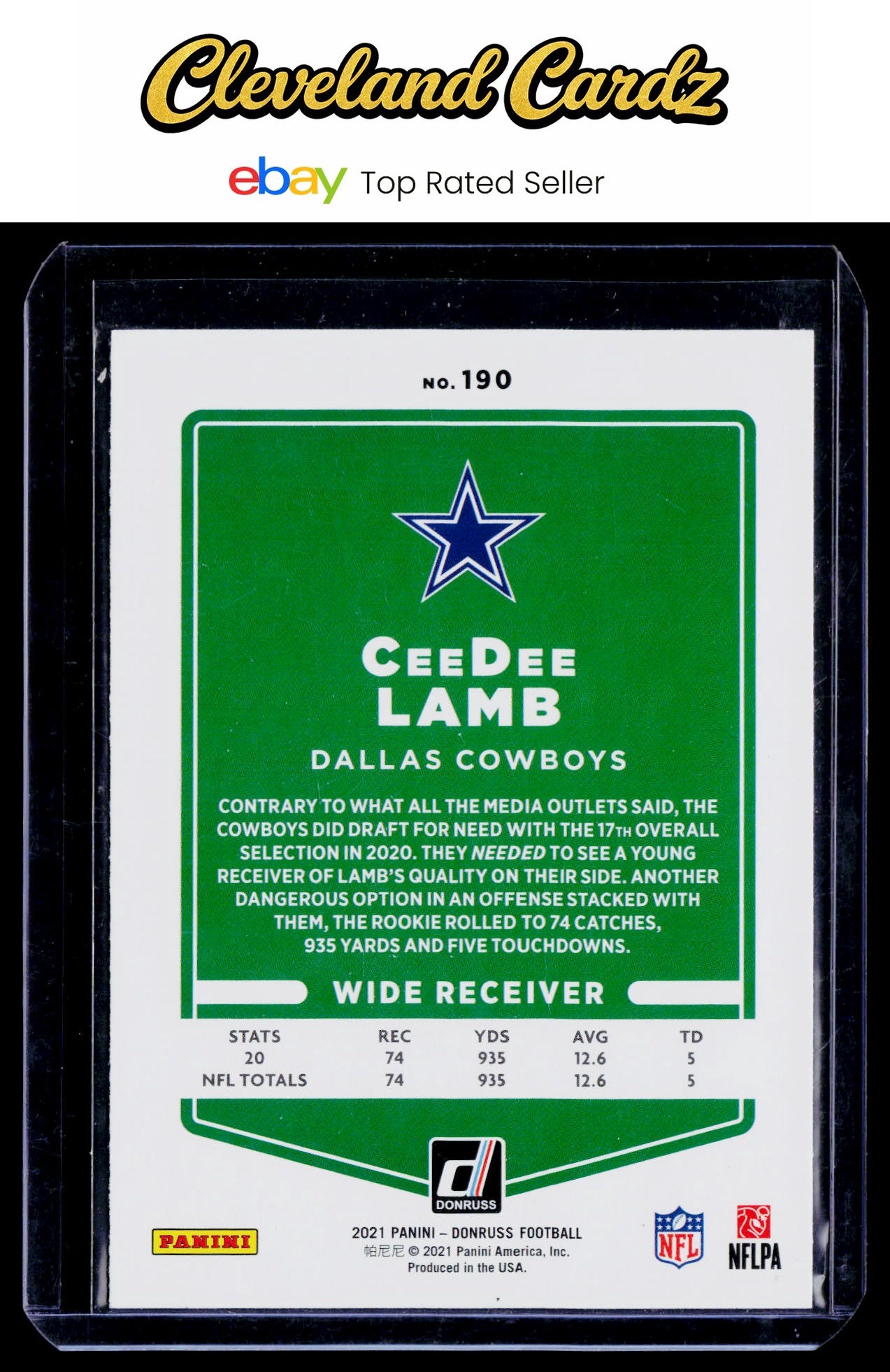 2021 Donruss #193 DeMarcus Lawrence Press Proof Blue