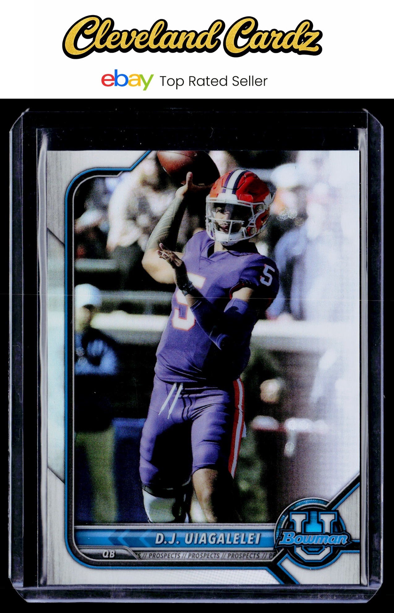 2021-22 Bowman University #89 D.J. Uiagalelei Chrome Refractors