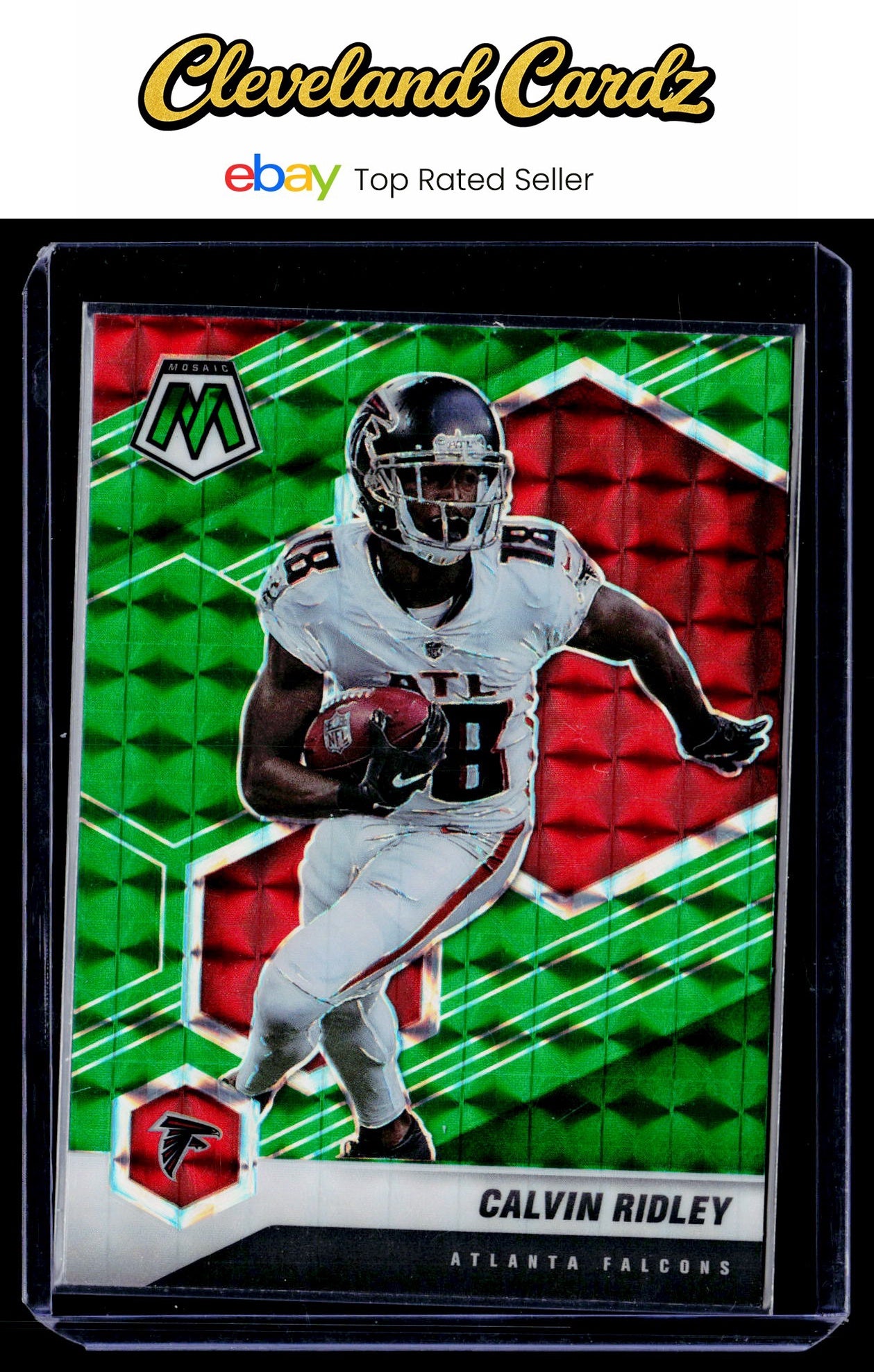 2021 Panini Mosaic #16 Calvin Ridley Prizm Green