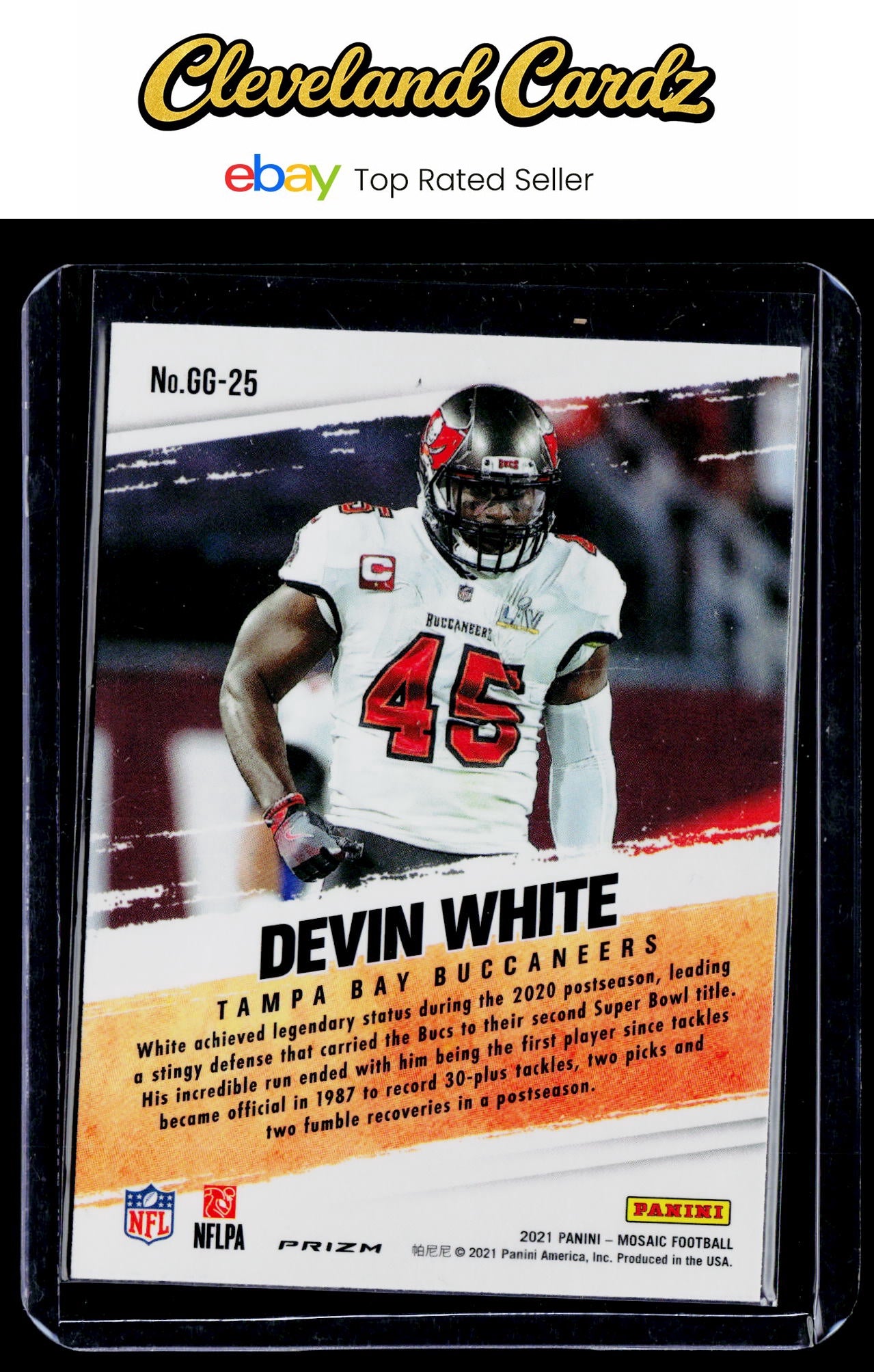 2021 Panini Mosaic #GG-25 Devin White Got Game? Mosaic Green