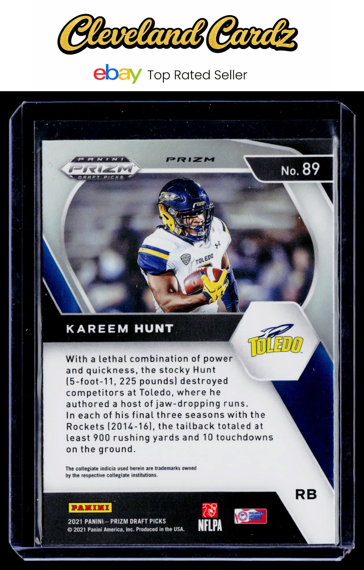 2021 Panini Prizm Draft Picks Collegiate #89 Kareem Hunt Green