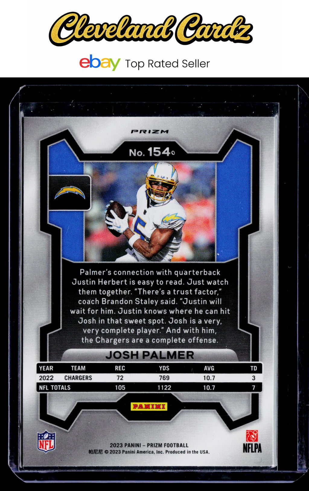 2023 Panini Prizm #154 Josh Palmer Lazer