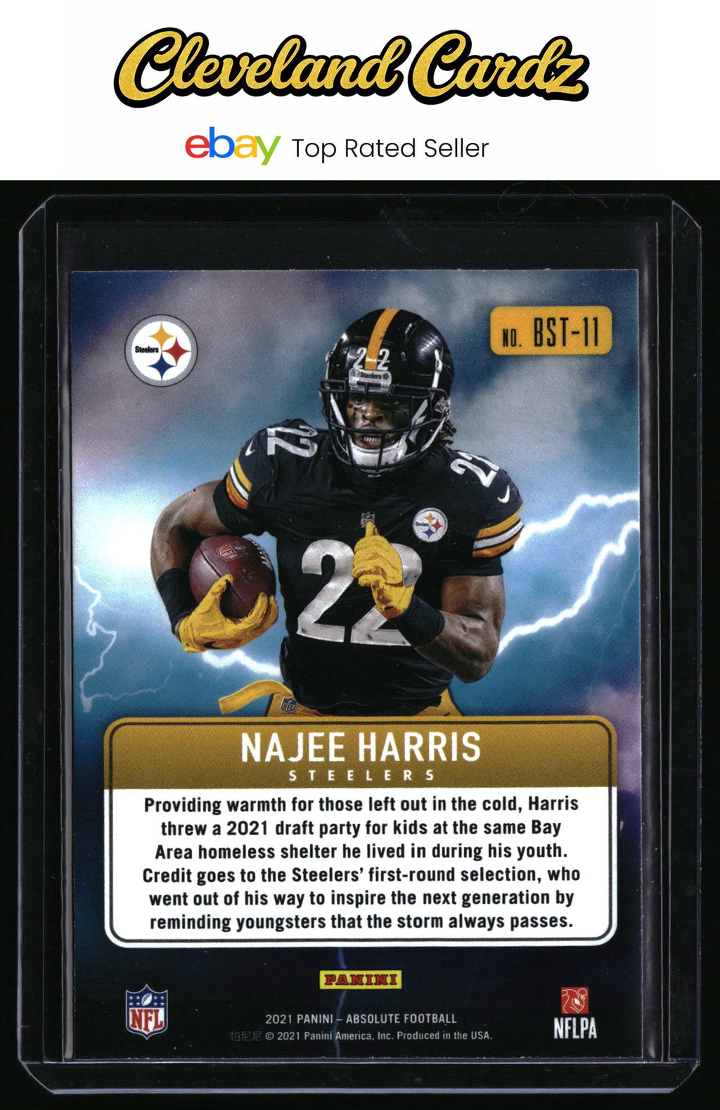 2021 Panini Absolute #BST-11 Najee Harris By Storm RC
