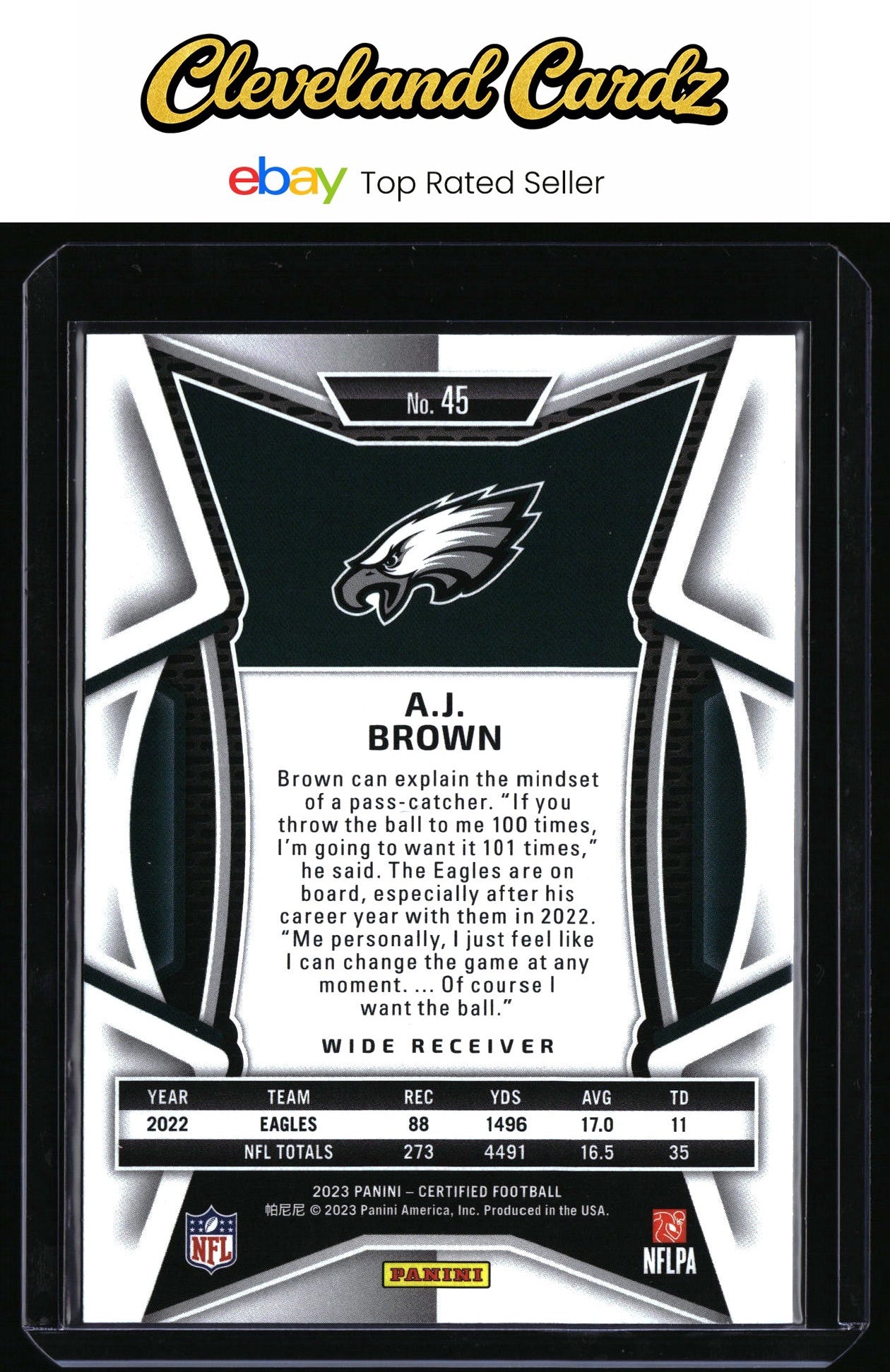 2023 Panini Certified #45 A.J. Brown
