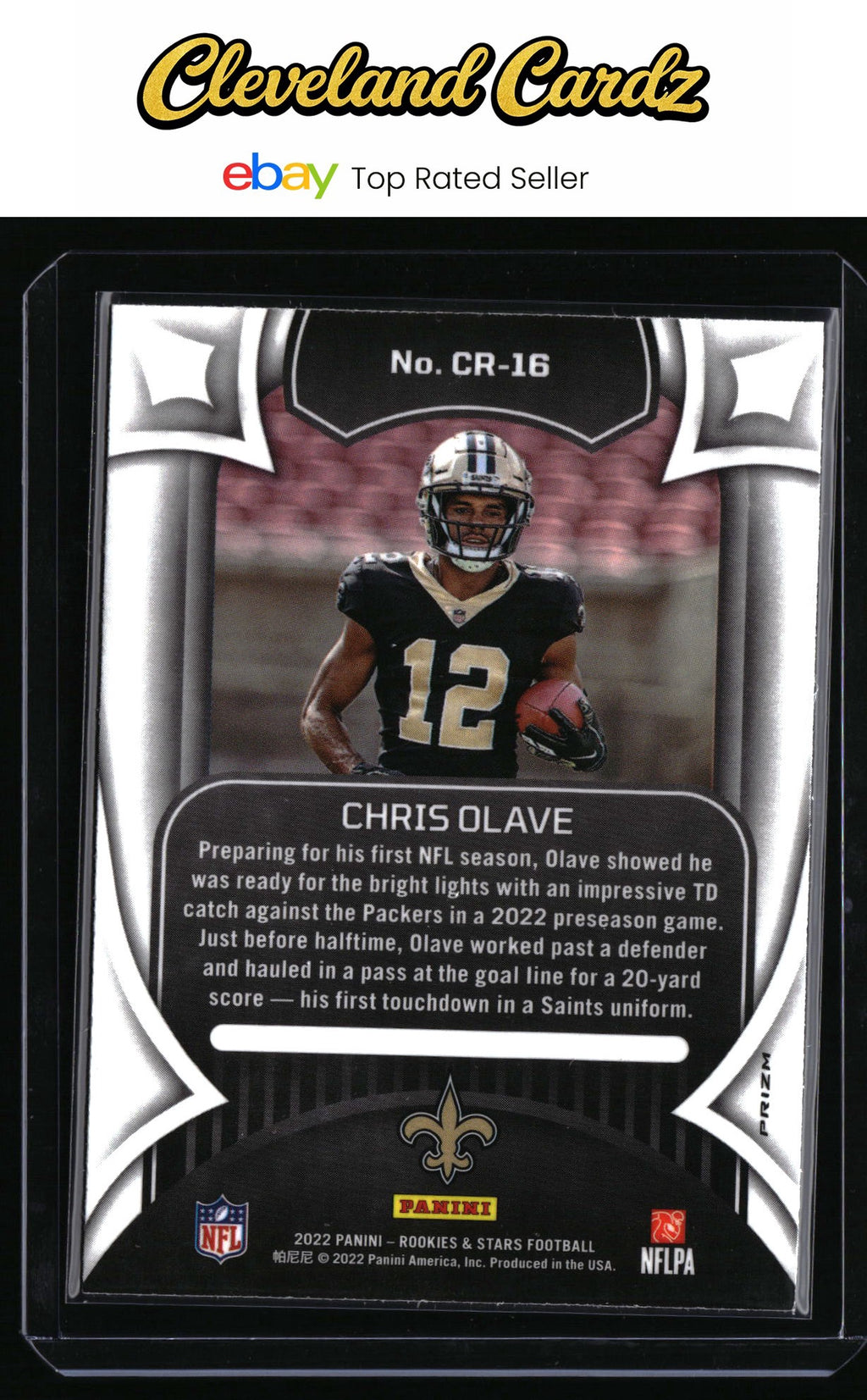 2022 Panini Rookies & Stars #CR-16 Chris Olave Crusade Red Plaid RC