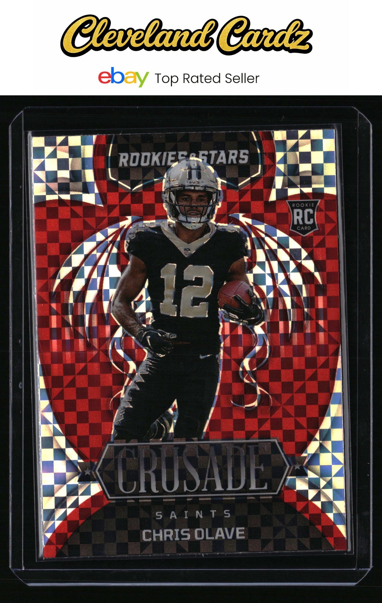 2022 Panini Rookies & Stars #CR-16 Chris Olave Crusade Red Plaid RC