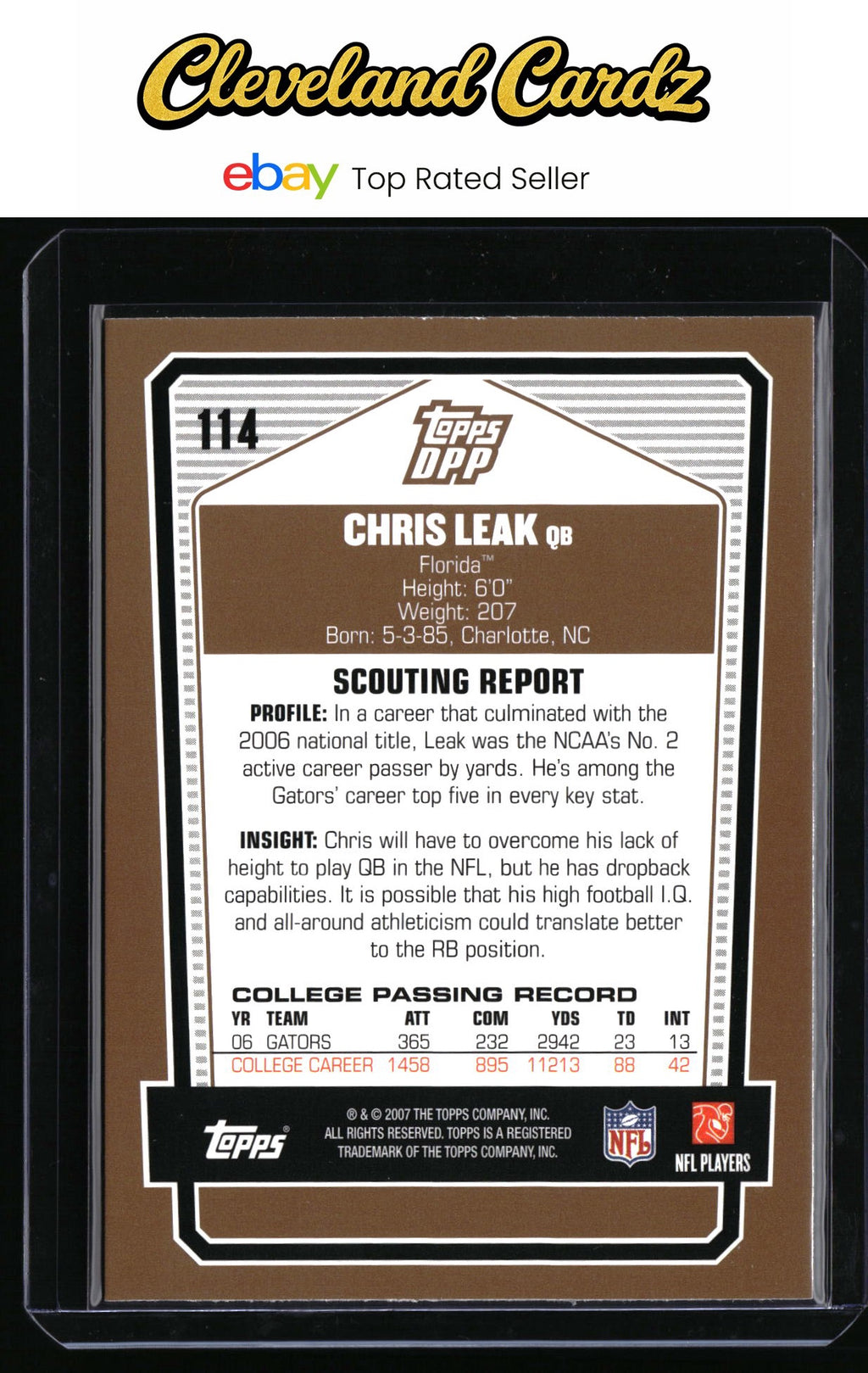2007 Topps Draft Picks & Prospects #114 Chris Leak RC