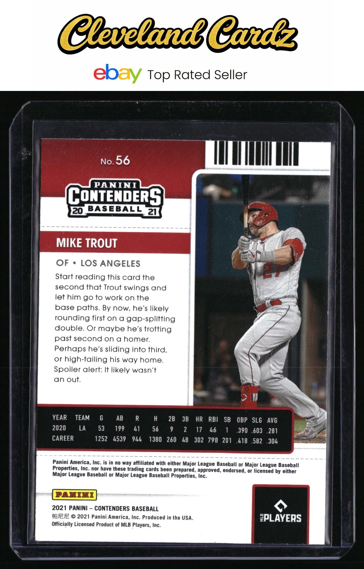 2021 Panini Contenders #56 Mike Trout Green