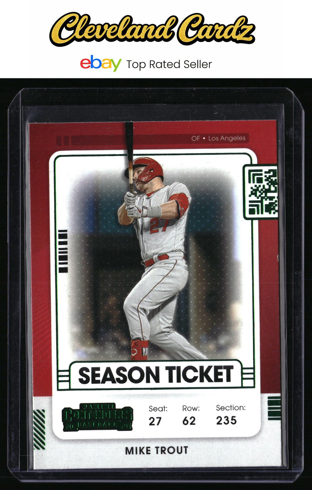 2021 Panini Contenders #56 Mike Trout Green
