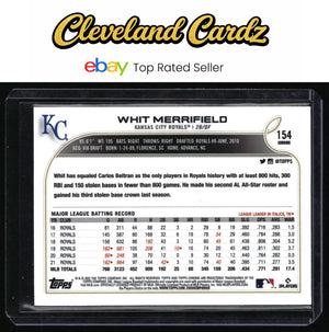 2022 Topps Chrome Sonic #154 Whit Merrifield Black & White RayWave