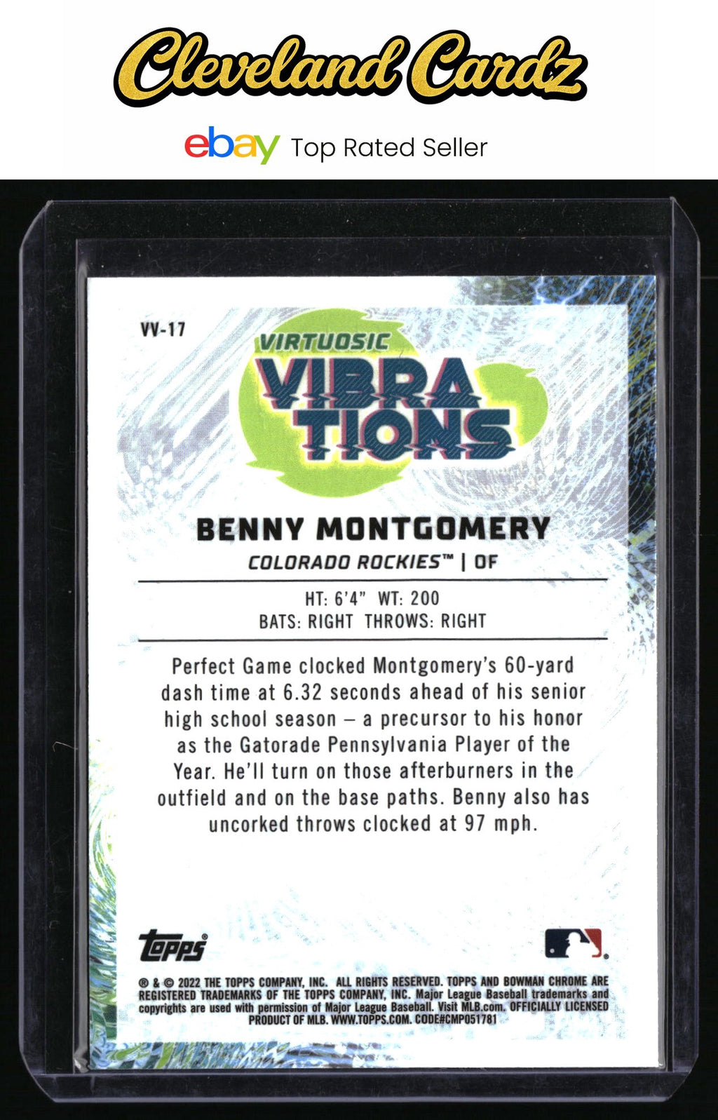 2022 Bowman #VV-17 Benny Montgomery Virtuosic Vibrations