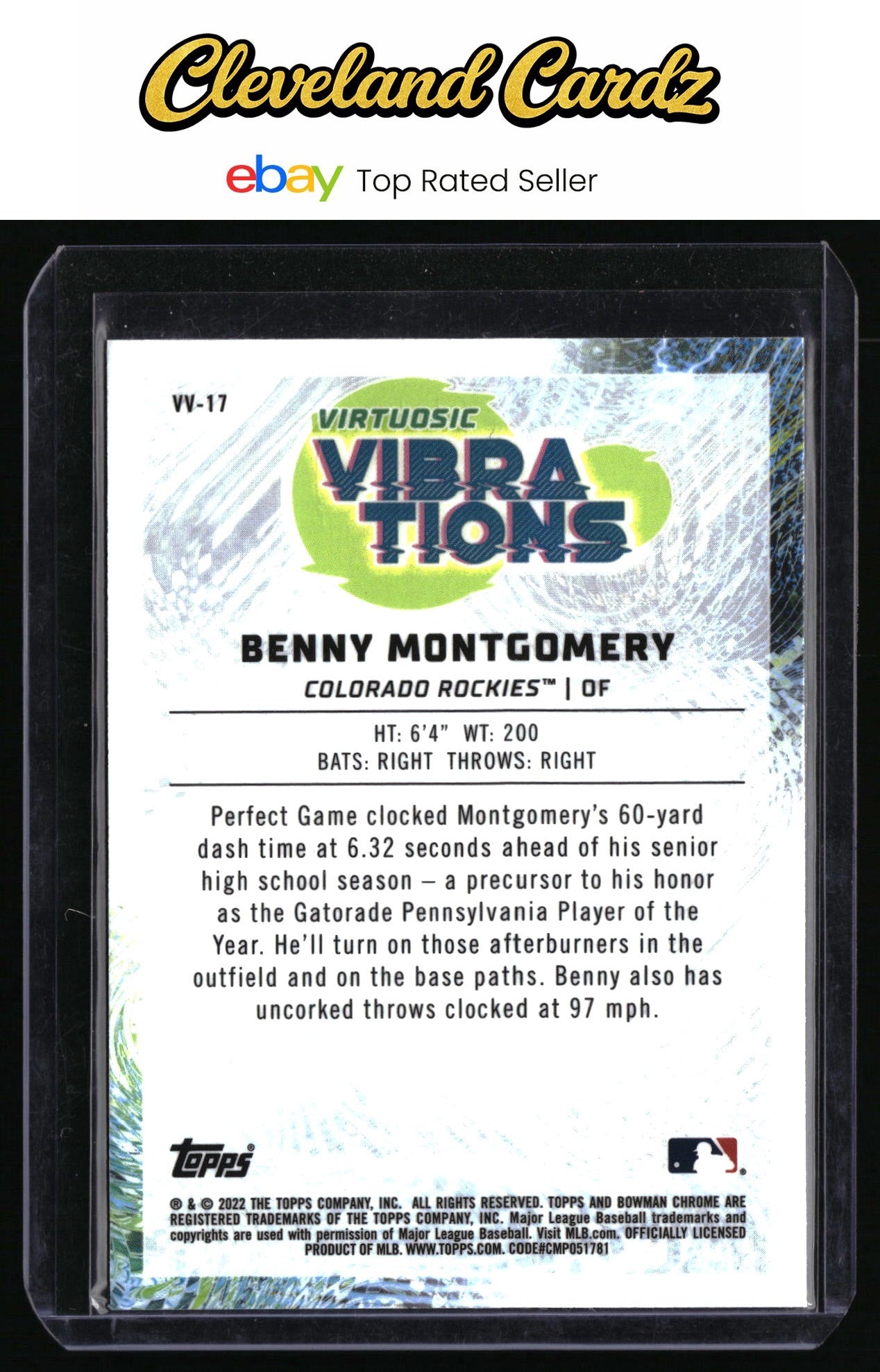 2022 Bowman #VV-17 Benny Montgomery Virtuosic Vibrations