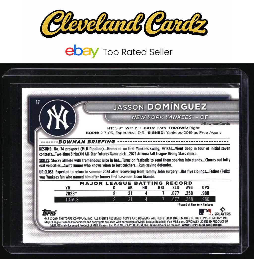 2024 Bowman #17 Jasson Domínguez RC