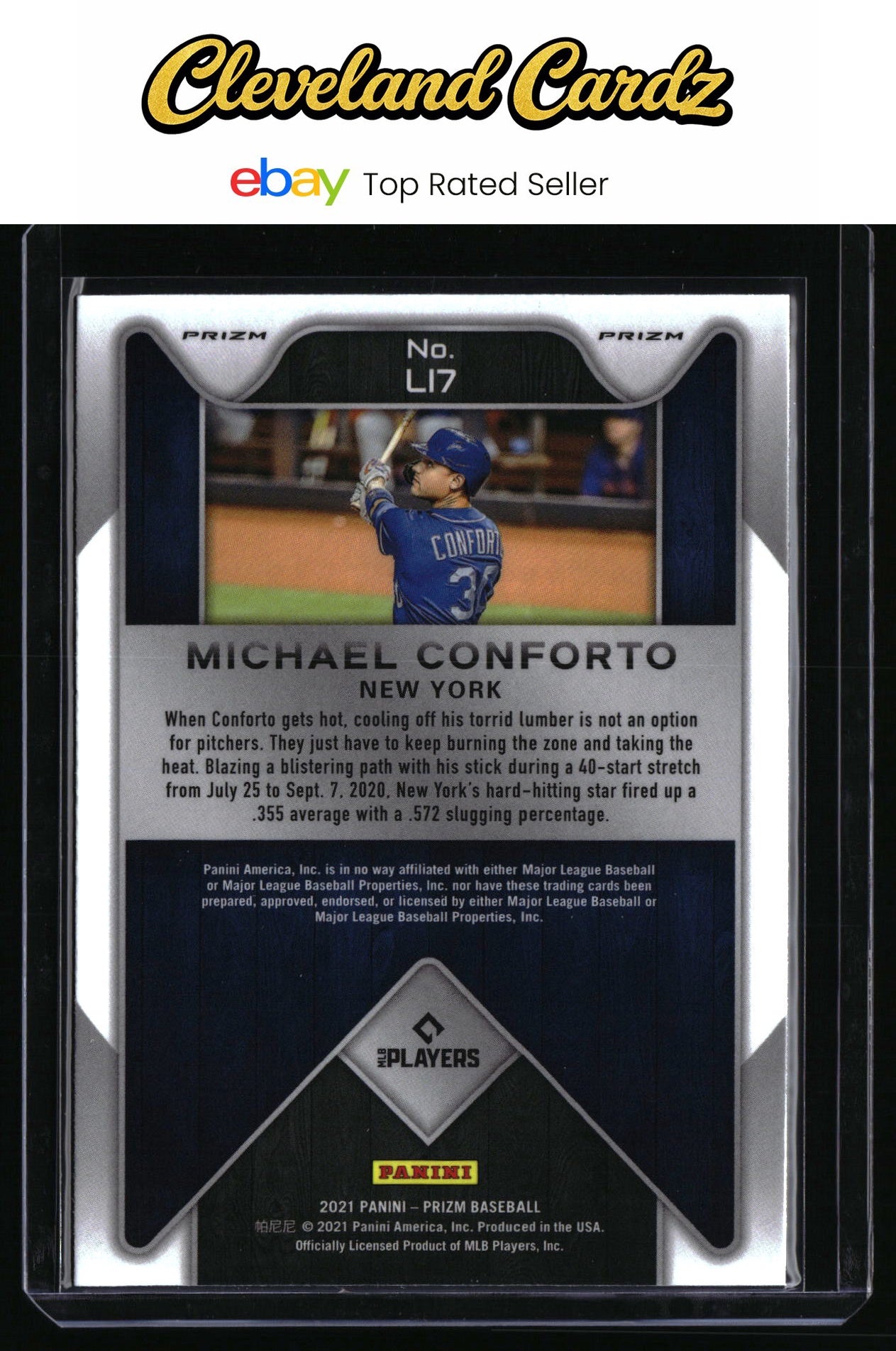 2021 Panini Prizm #LI7 Michael Conforto Lumber Inc. Silver Prizm