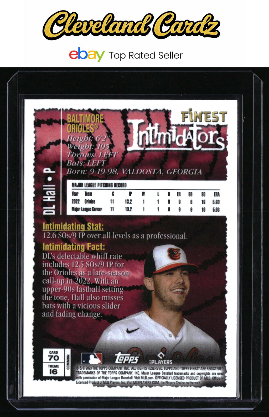 2023 Finest Flashbacks #70 DL Hall RC