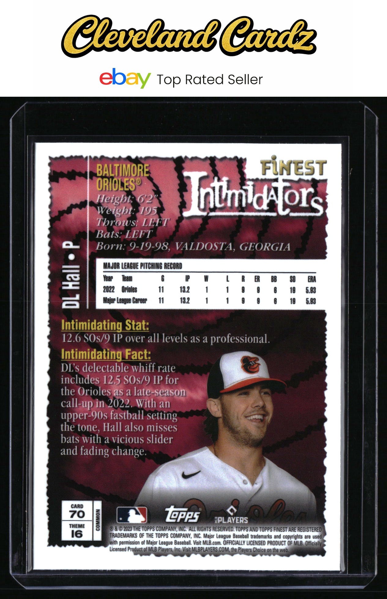 2023 Finest Flashbacks #70 DL Hall RC