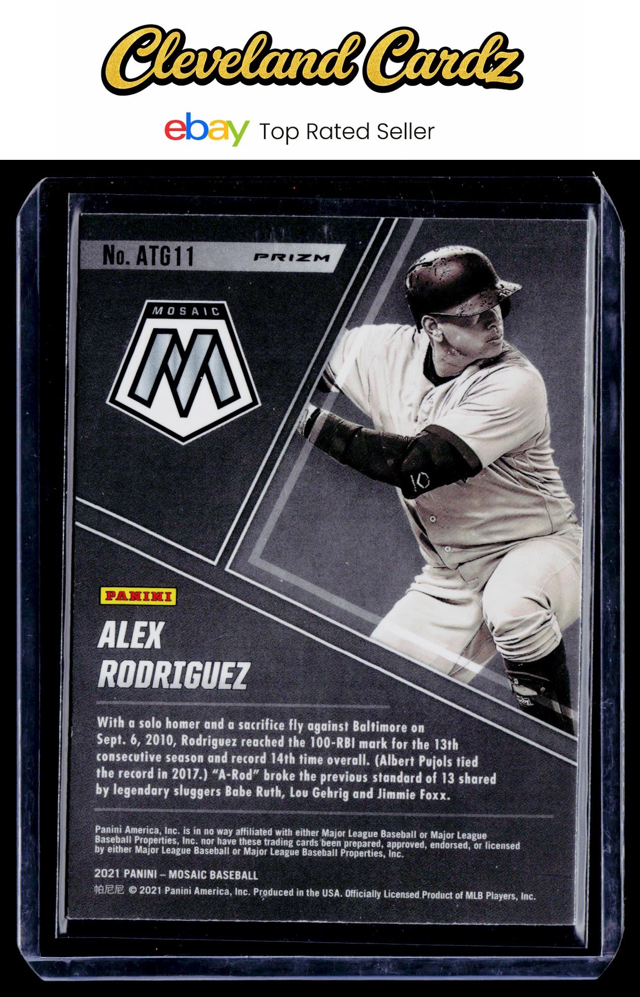 2021 Panini Mosaic #ATG11 Alex Rodriguez All-Time Greats Reactive Blue