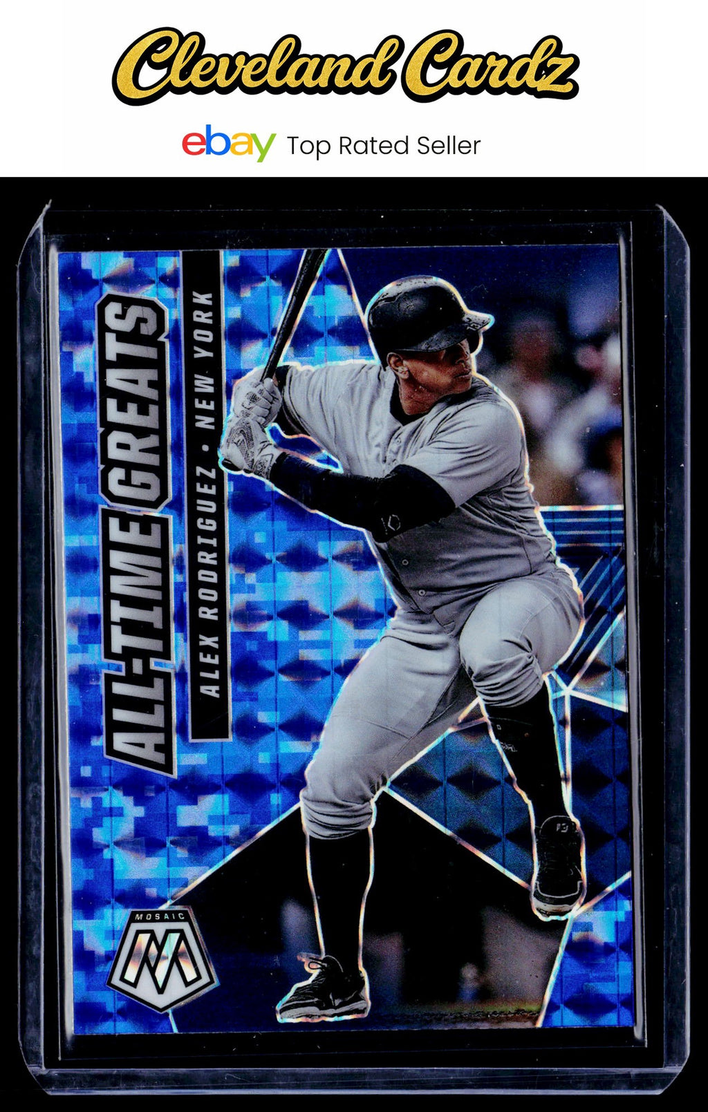 2021 Panini Mosaic #ATG11 Alex Rodriguez All-Time Greats Reactive Blue