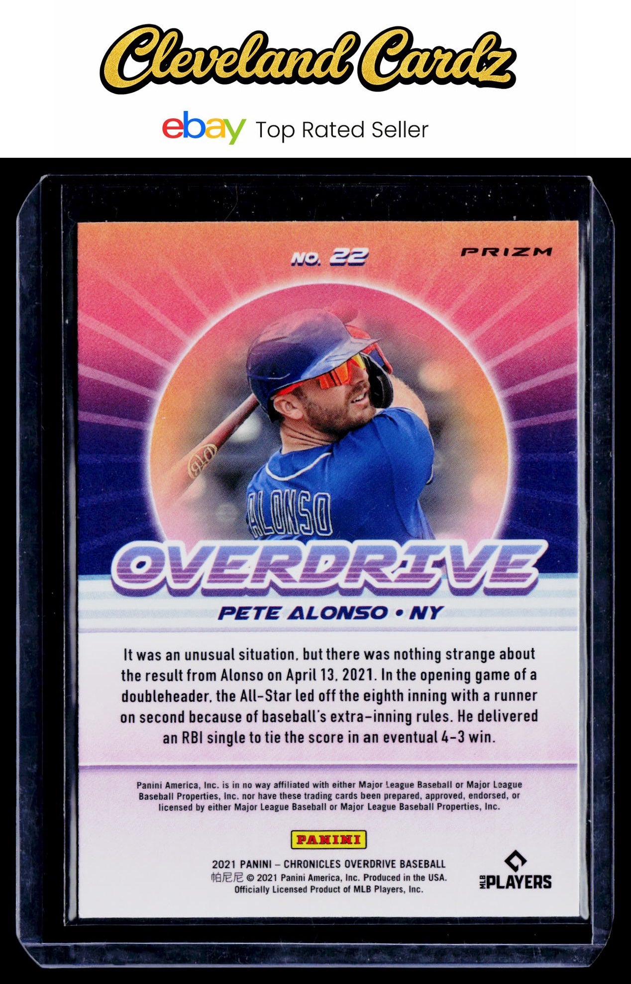 2021 Panini Chronicles #22 Pete Alonso Overdrive Building Blocks