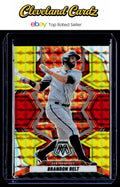 2022 Panini Mosaic #276 Heliot Ramos Fusion Red & Yellow Mosaic