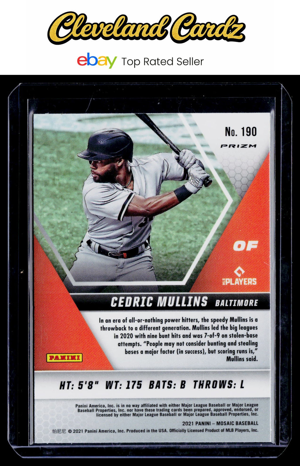 2021 Panini Mosaic #190 Cedric Mullins Pink Camo