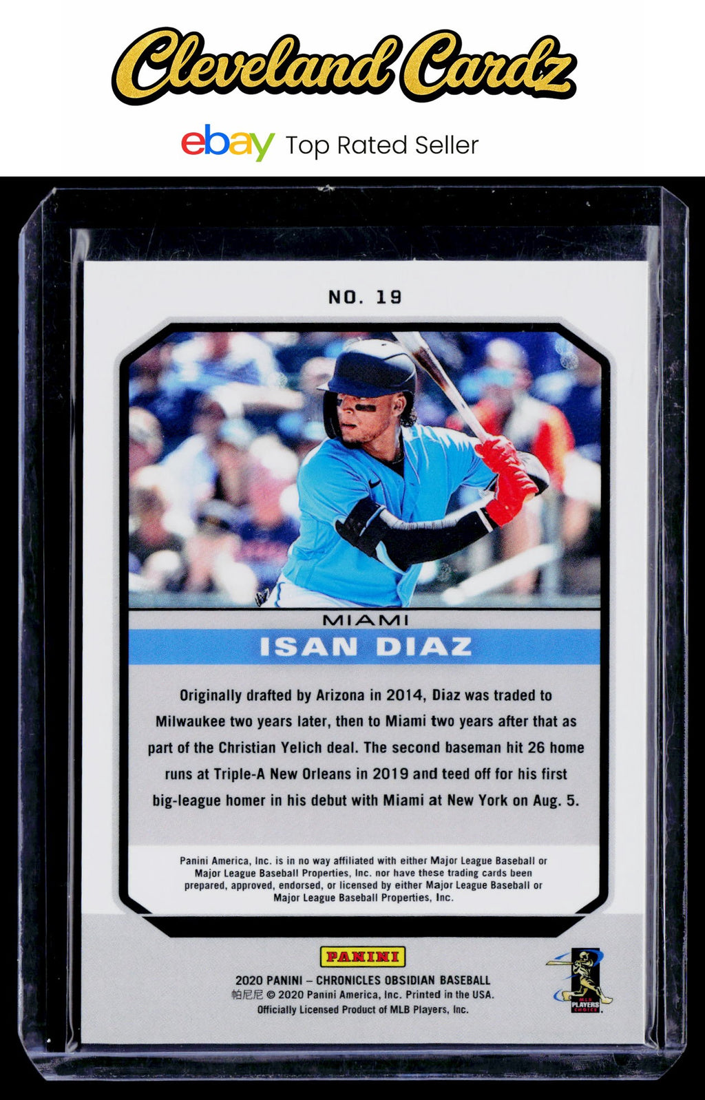 2020 Panini Chronicles #19 Isan Diaz Obsidian