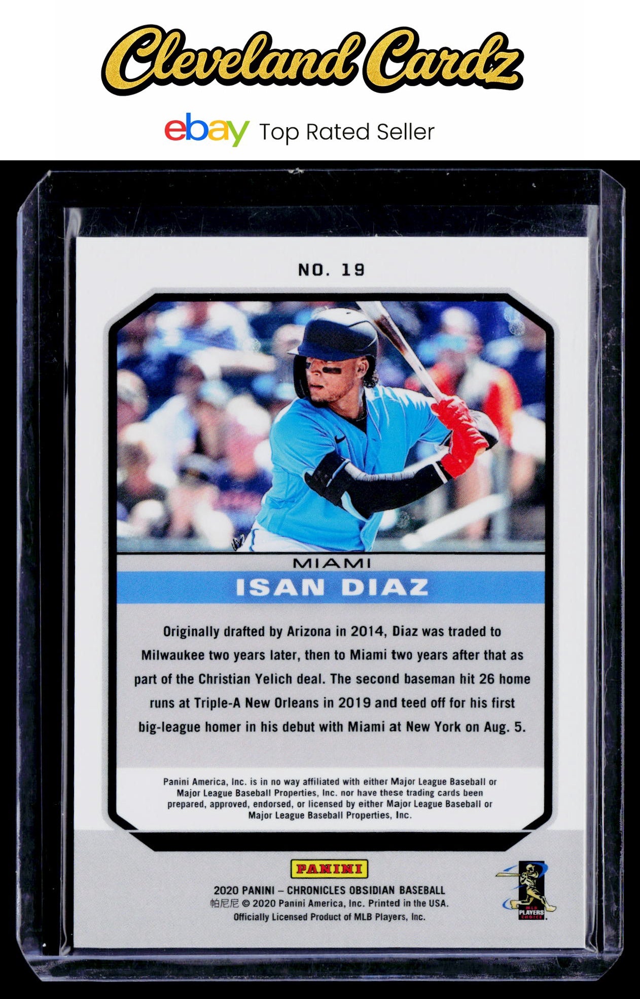 2020 Panini Chronicles #19 Isan Diaz Obsidian