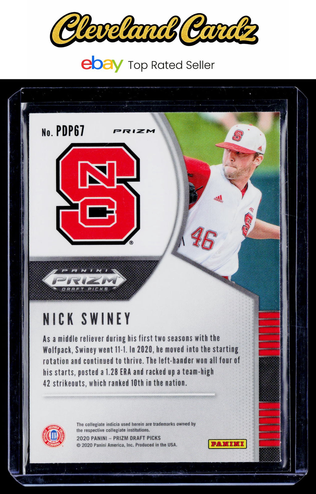 2020 Panini Prizm Draft Picks #PDP67 Nick Swiney Hyper Green & Yellow