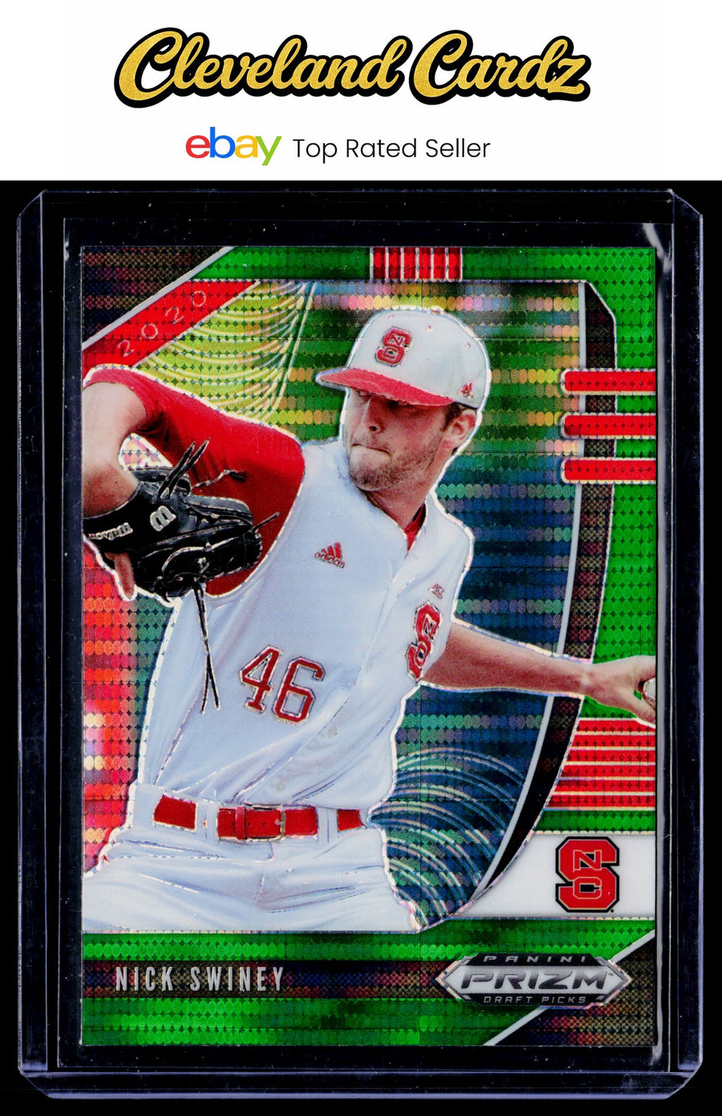 2020 Panini Prizm Draft Picks #PDP67 Nick Swiney Hyper Green & Yellow