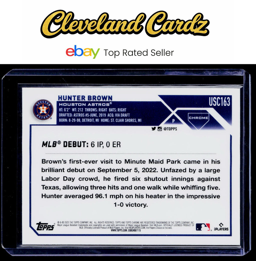 2023 Topps Chrome Update #USC163 Hunter Brown Prism