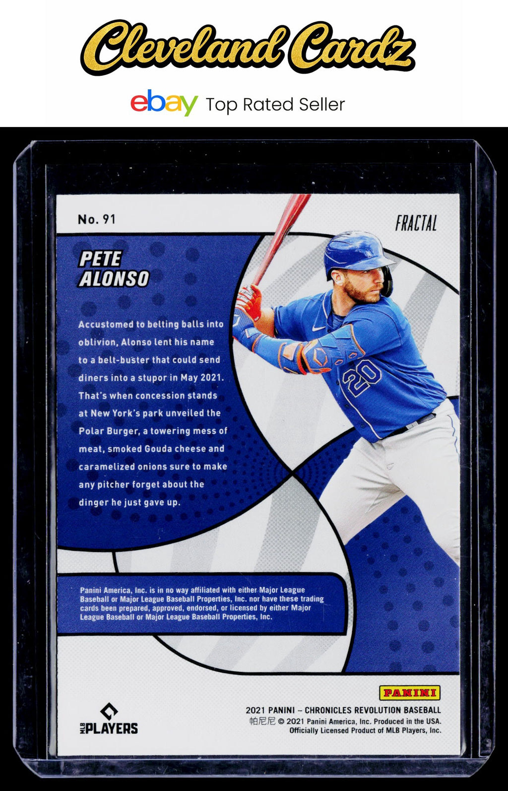 2021 Panini Chronicles #91 Pete Alonso Revolution Fractal