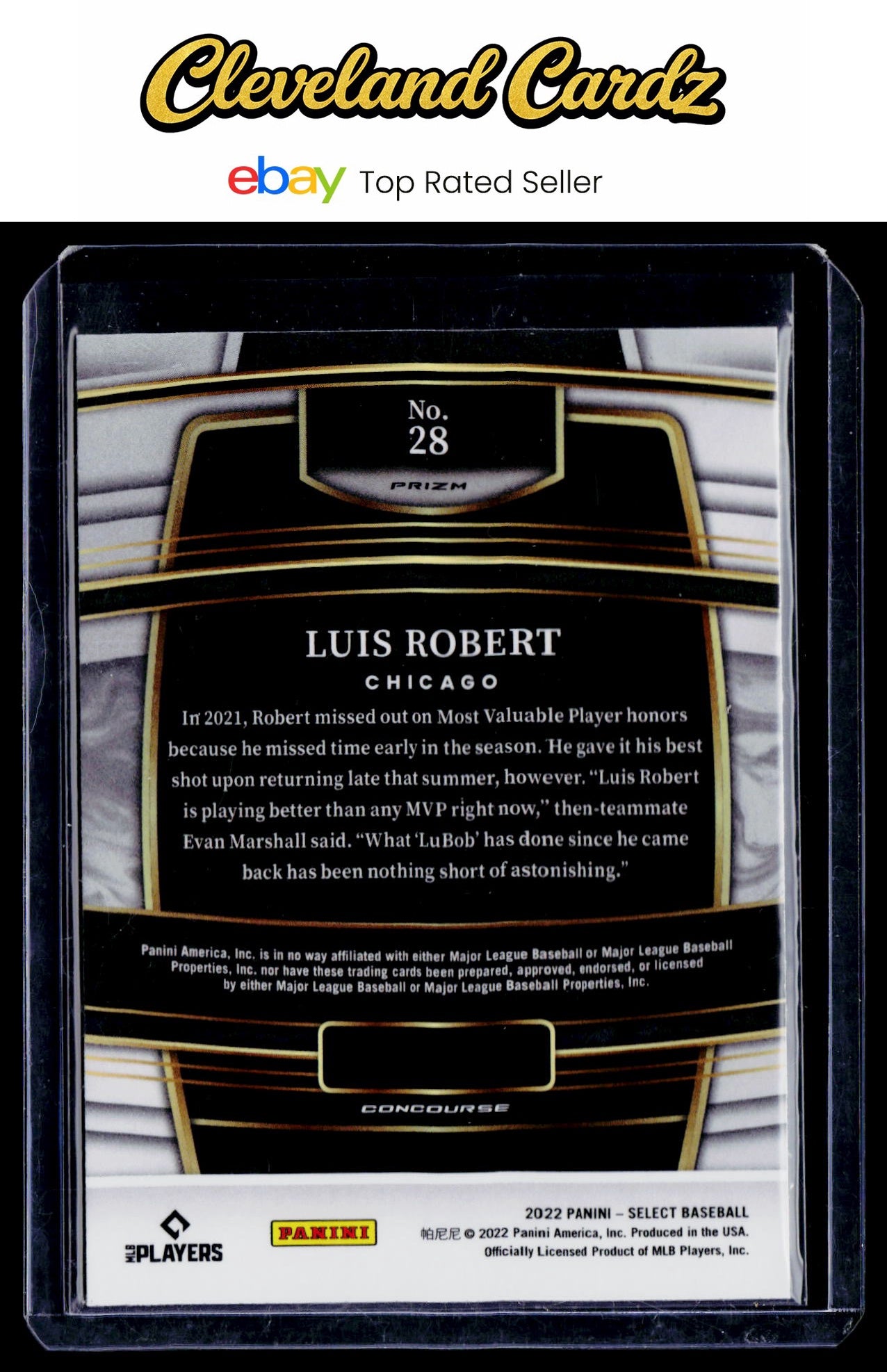 2022 Panini Select #28 Luis Robert Holo