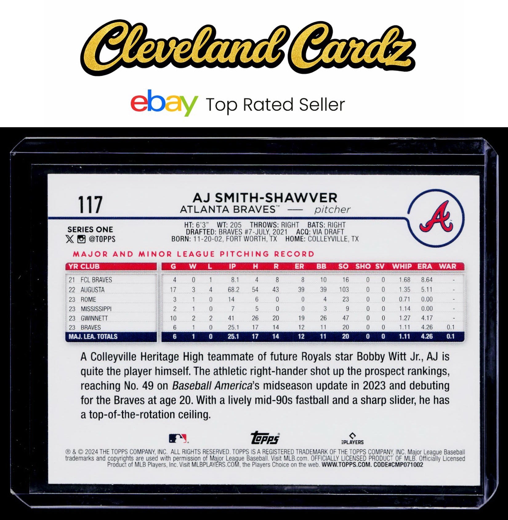 2024 Topps #117 AJ Smith-Shawver