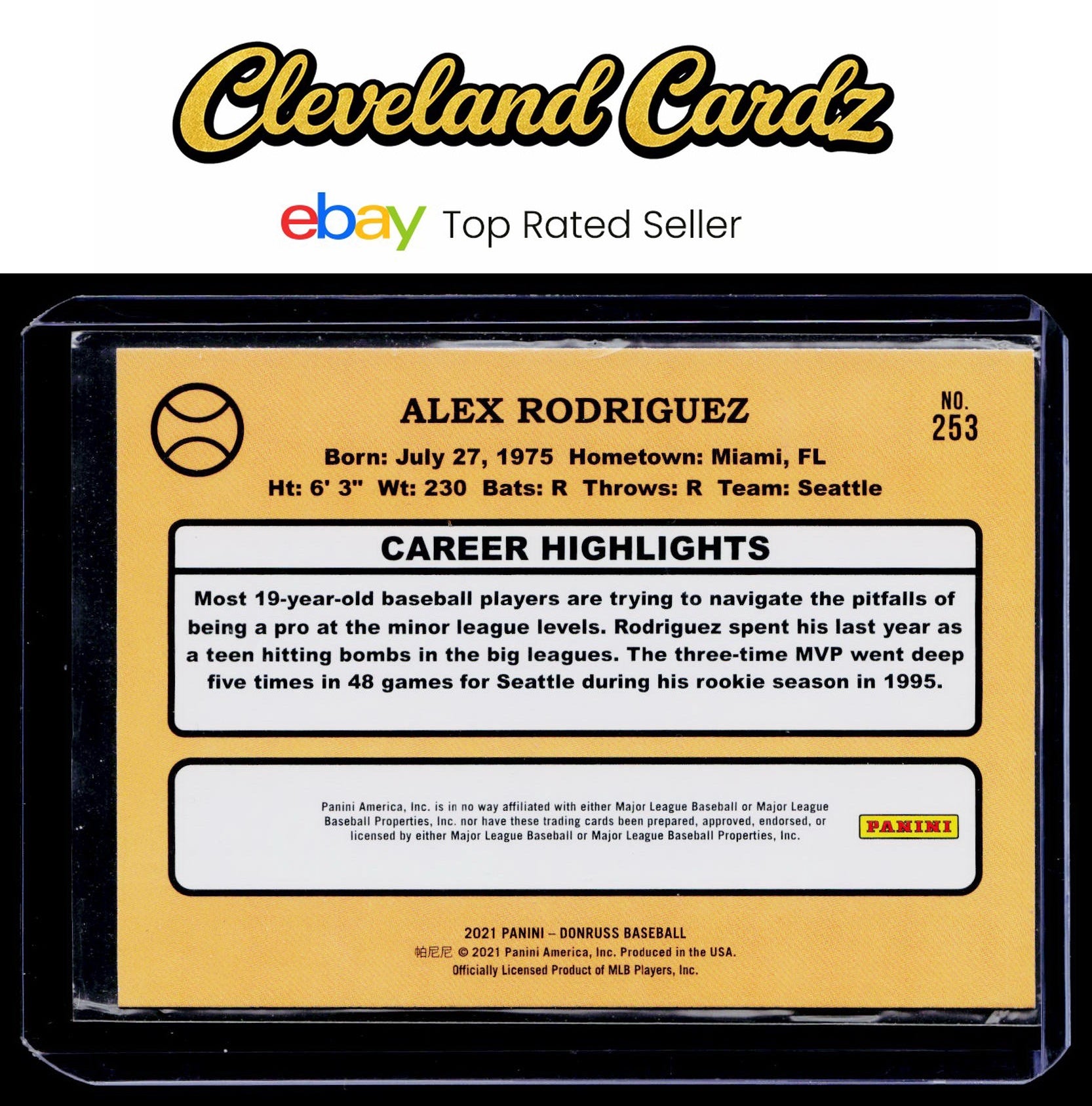 2021 Donruss #253a Alex Rodriguez Holo Red