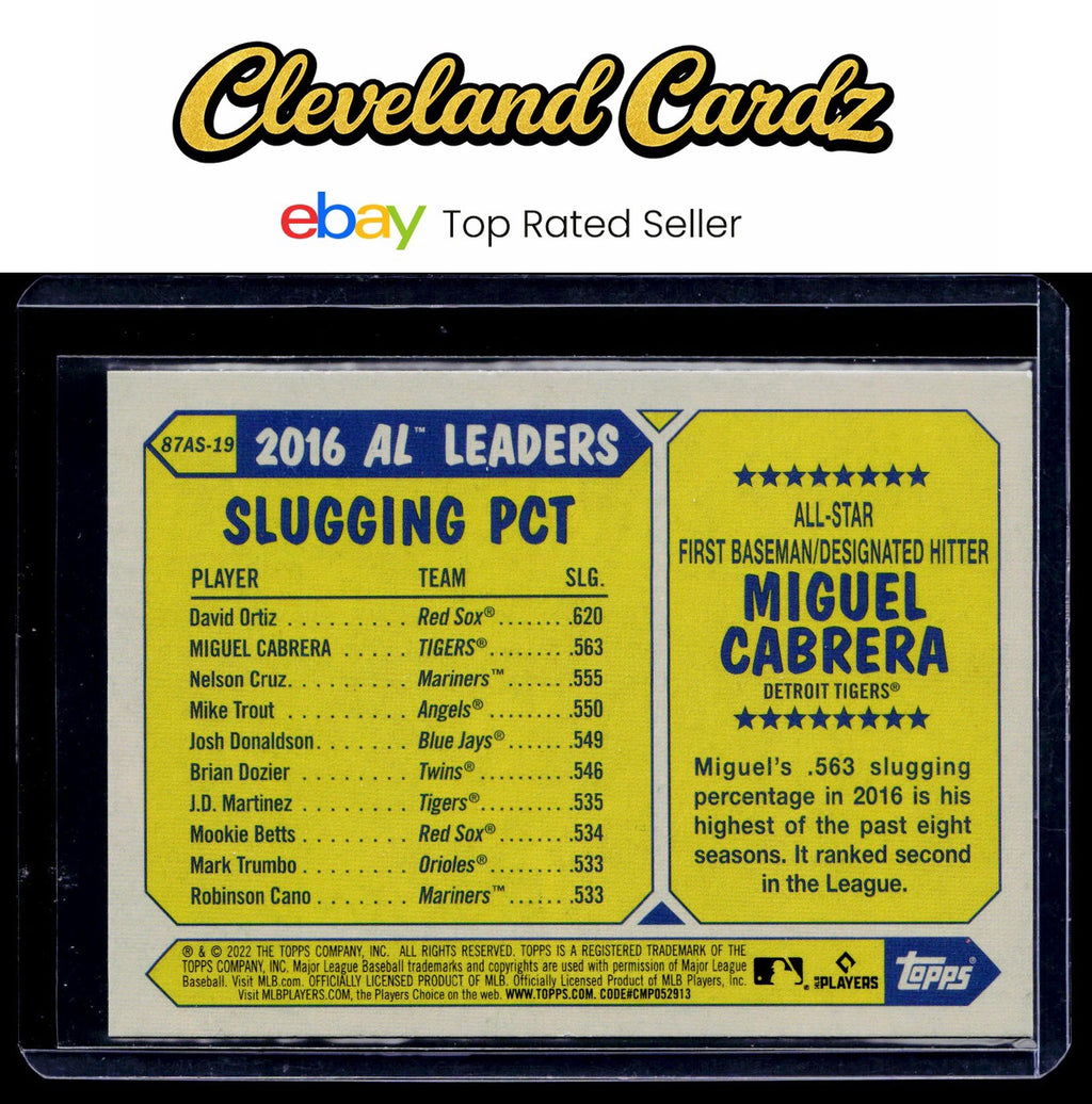 2022 Topps #87AS-19 Miguel Cabrera 35th Anniversary All-Stars