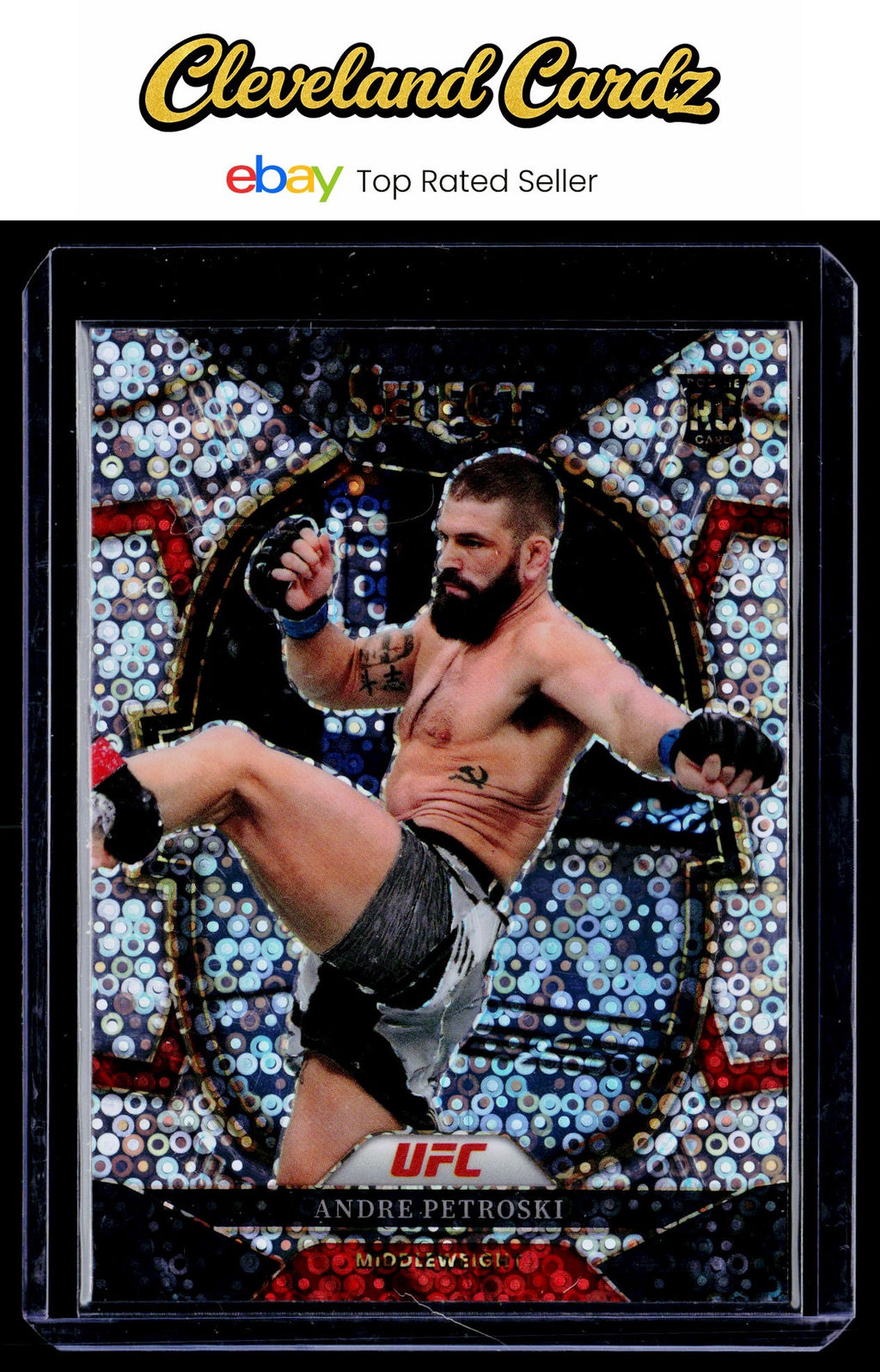2023 Panini Select UFC #98 Andre Petroski Disco Prizms