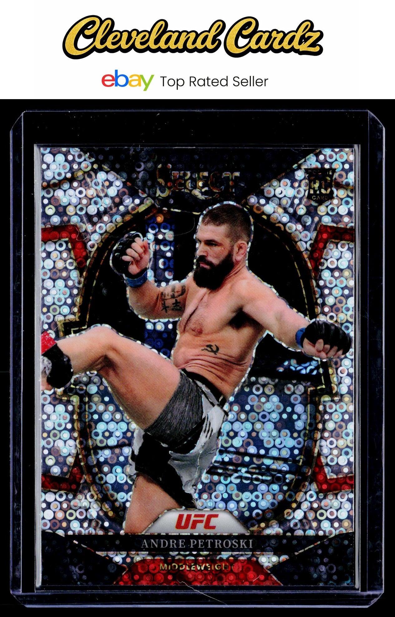 2023 Panini Select UFC #98 Andre Petroski Disco Prizms