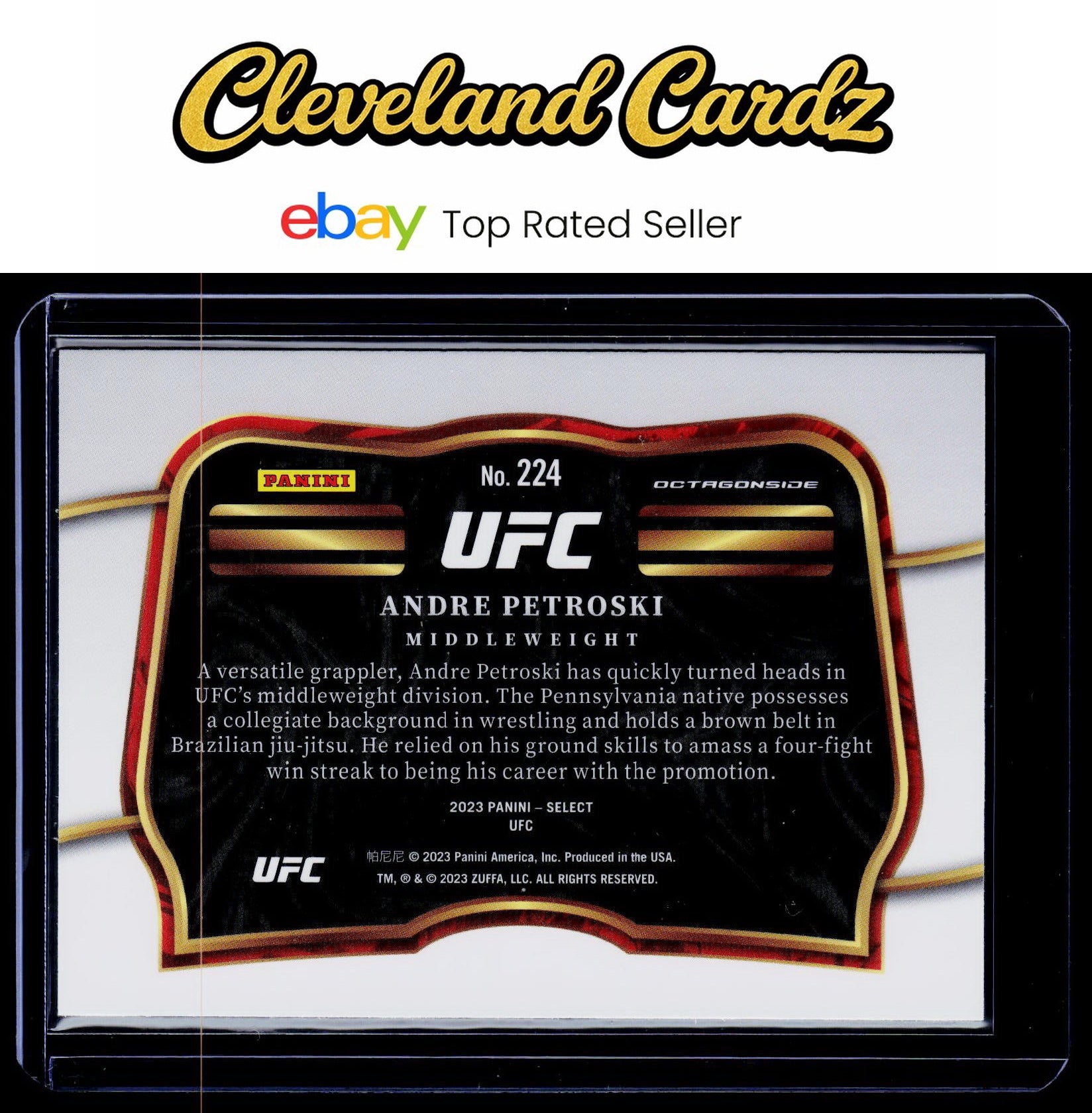 2023 Panini Select UFC #224 Andre Petroski