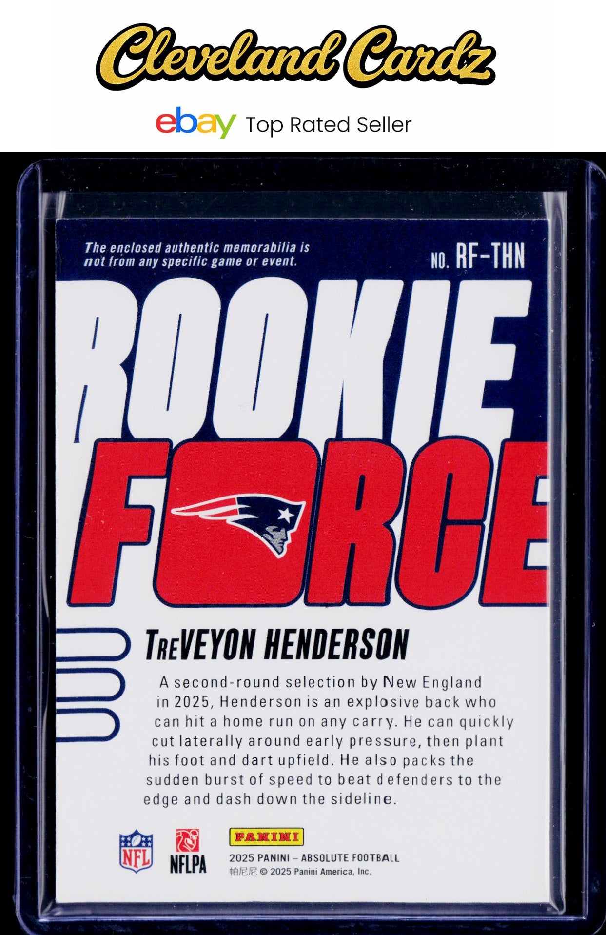2025 Panini Absolute #RF-THN TreVeyon Henderson Rookie Force