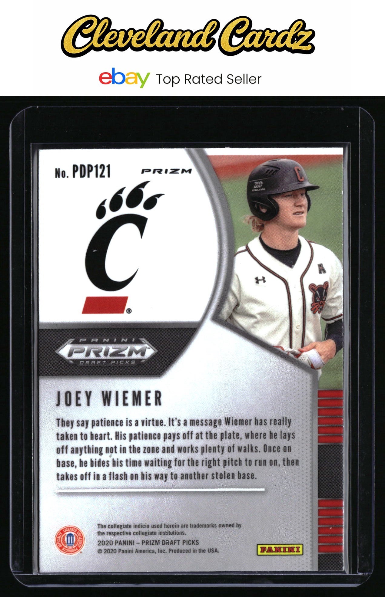 2020 Panini Prizm Draft Picks #PDP121 Joey Wiemer Green Pulsar