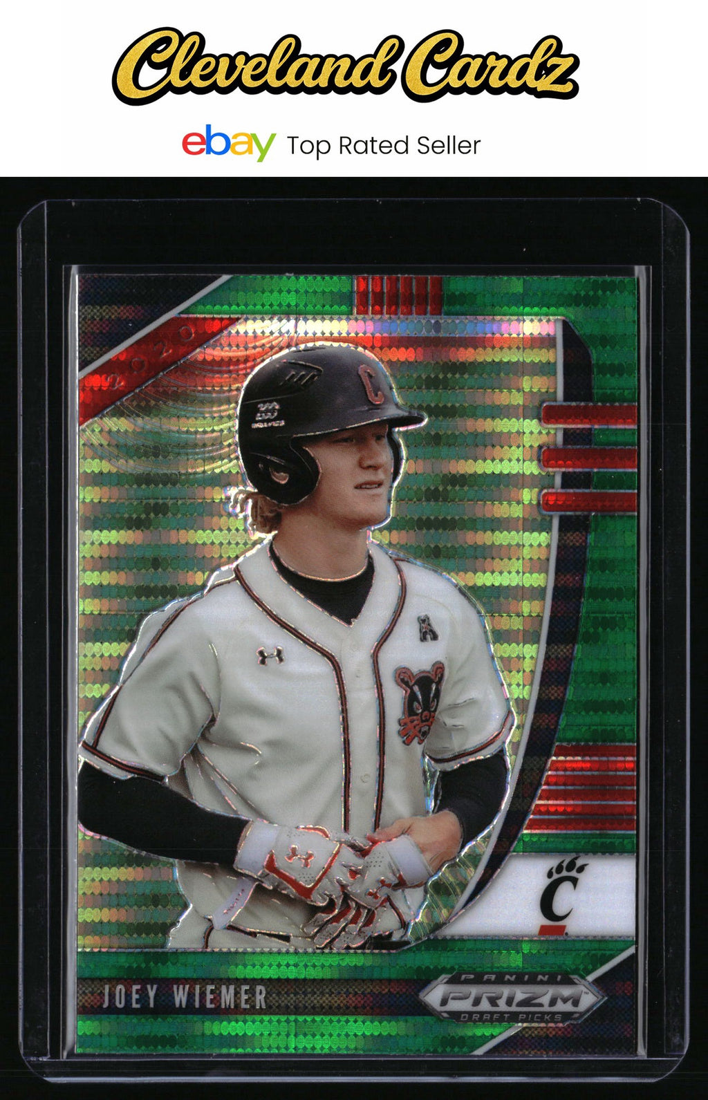 2020 Panini Prizm Draft Picks #PDP121 Joey Wiemer Green Pulsar