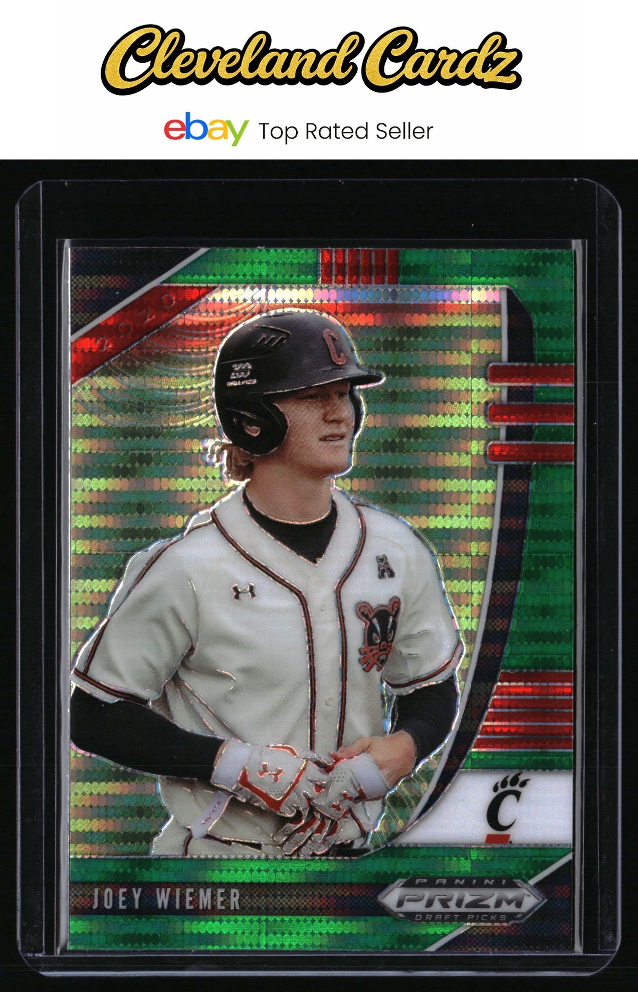 2020 Panini Prizm Draft Picks #PDP121 Joey Wiemer Green Pulsar