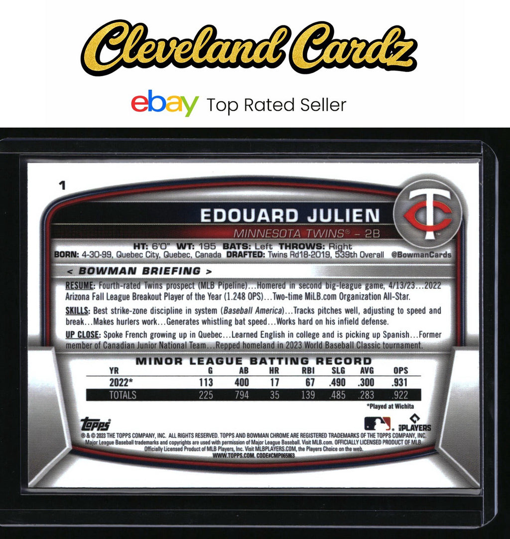 2023 Bowman Chrome #1 Edouard Julien RC