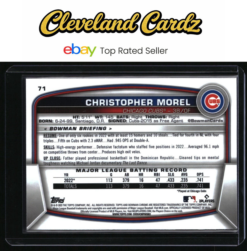 2023 Bowman Chrome #71 Christopher Morel RC