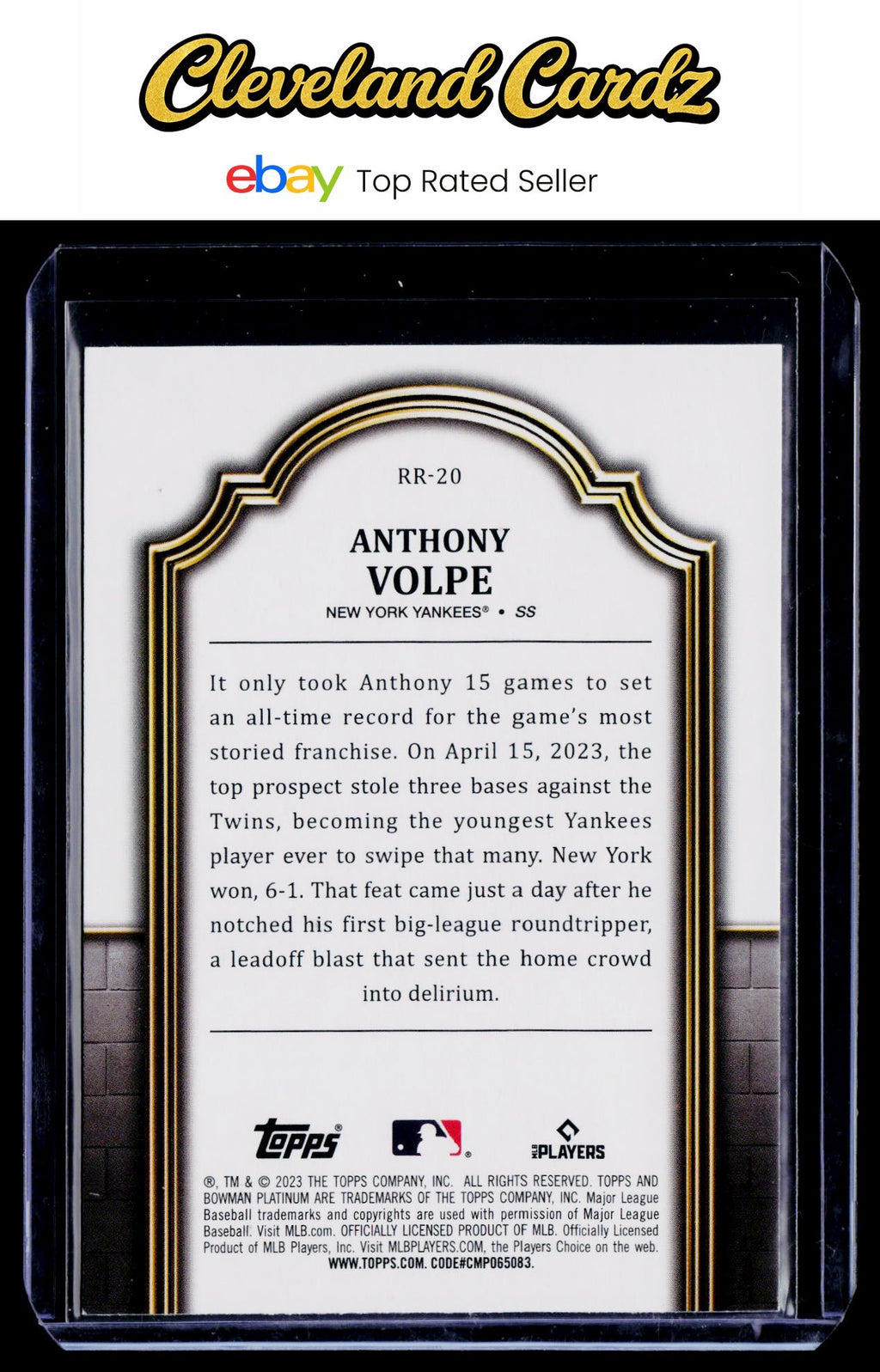2023 Bowman Platinum #RR-20 Anthony Volpe Renowned Rookies